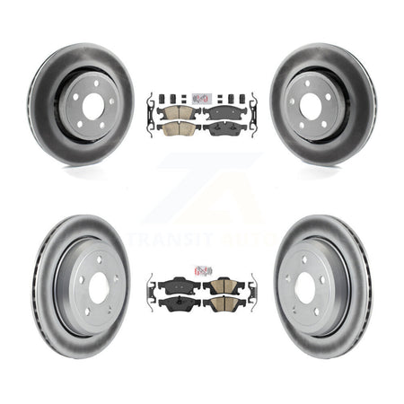 Front Rear Ceramic Pads And Coated Disc Brake Rotors Kit For Jeep Grand Cherokee WK KGA-101379