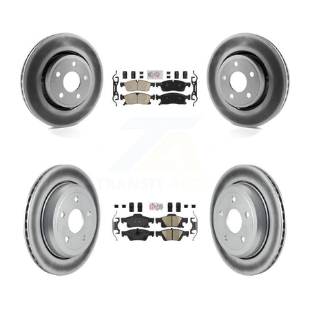 Front Rear Ceramic Pads And Coated Disc Brake Rotors Kit For Jeep Grand Cherokee WK KGA-101398