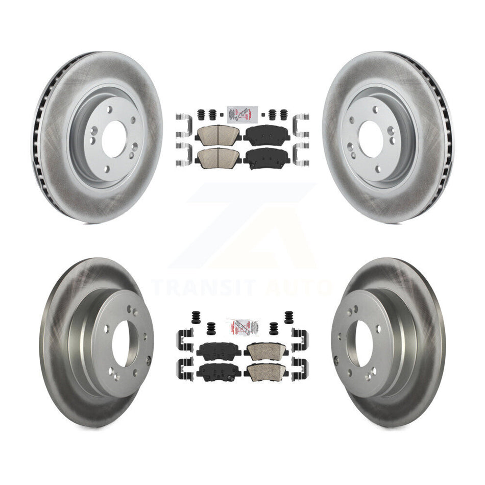 Front Rear Ceramic Pads And Coated Disc Brake Rotors Kit For Hyundai Azera KGA-101419