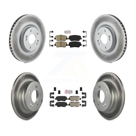 Front Rear Ceramic Pads And Coated Disc Brake Rotors Kit For Hyundai Azera KGA-101420