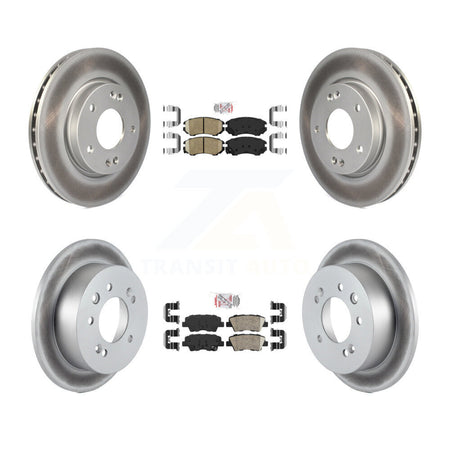 Front Rear Ceramic Pad Coat Brake Rotors Kit For 2010 Hyundai Elantra Sedan From 03 23 10 KGA-101426