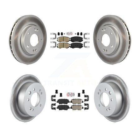 Front Rear Ceramic Pad Coat Brake Rotors Kit For 2010 Hyundai Elantra Sedan From 03 23 10 KGA-101433