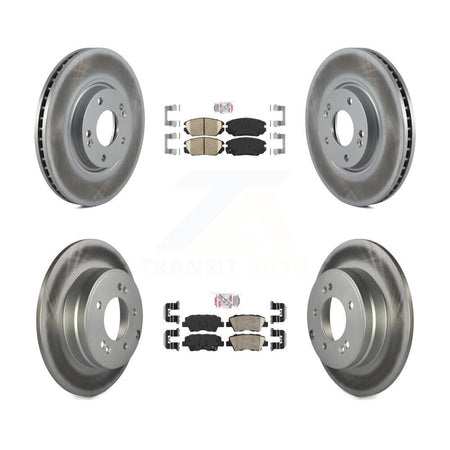 Front Rear Ceramic Pads And Coated Disc Brake Rotors Kit For Hyundai Azera KGA-101437