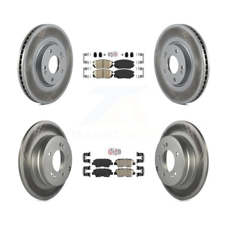Front Rear Ceramic Pads And Coated Disc Brake Rotors Kit For Hyundai Azera KGA-101438