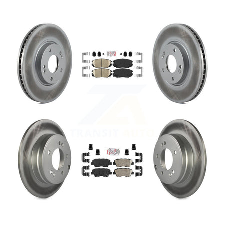 Front Rear Ceramic Pads And Coated Disc Brake Rotors Kit For Hyundai Azera KGA-101440