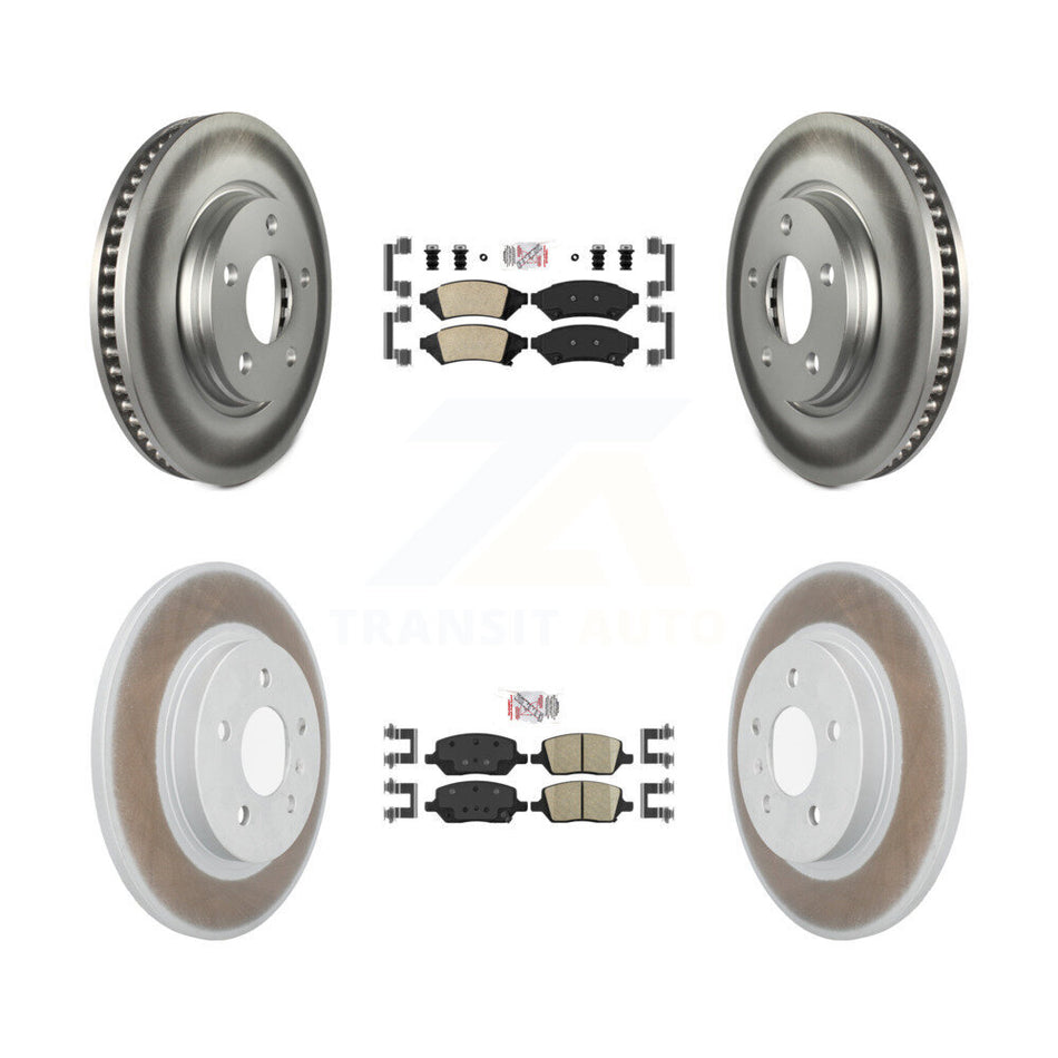 Front Rear Ceramic Pad Coated Brake Rotor Kit For Chevrolet Uplander Buick Terraza Saturn KGA-101441