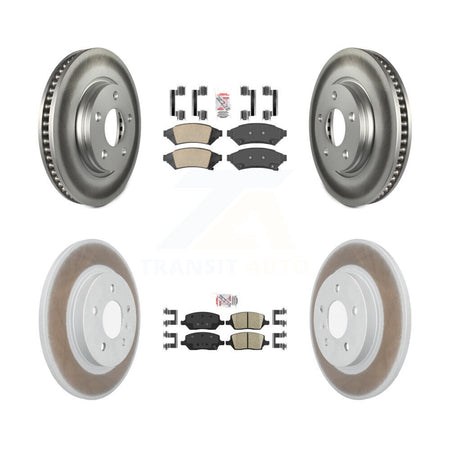 Front Rear Ceramic Pad Coated Brake Rotor Kit For Chevrolet Uplander Buick Terraza Saturn KGA-101442