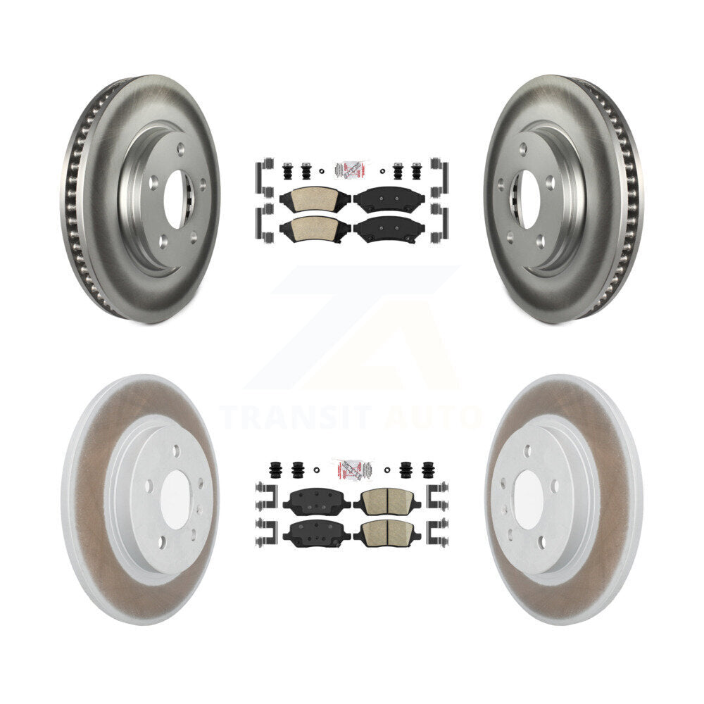 Front Rear Ceramic Pad Coated Brake Rotor Kit For Chevrolet Uplander Buick Terraza Saturn KGA-101443