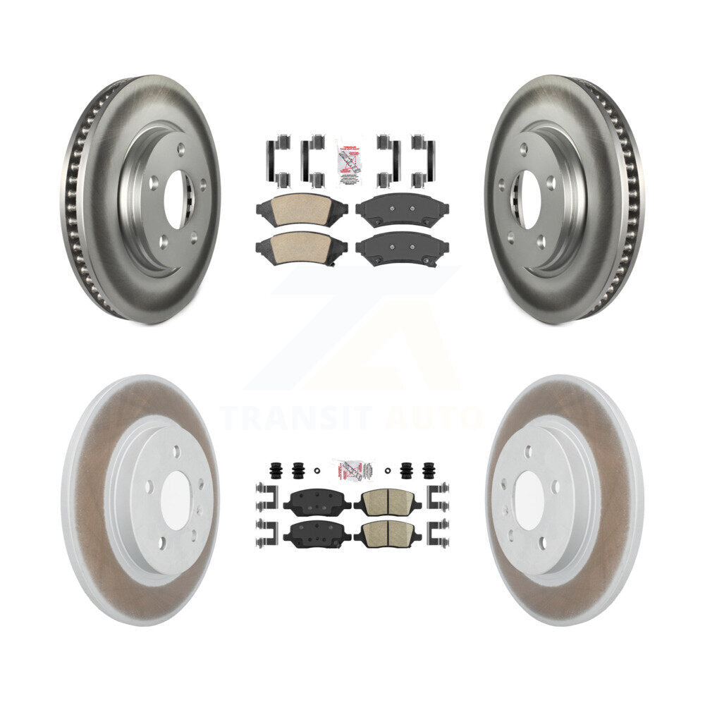 Front Rear Ceramic Pad Coated Brake Rotor Kit For Chevrolet Uplander Buick Terraza Saturn KGA-101444