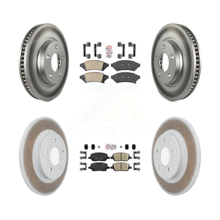 Front Rear Ceramic Pad Coated Brake Rotor Kit For Chevrolet Uplander Buick Terraza Saturn KGA-101444