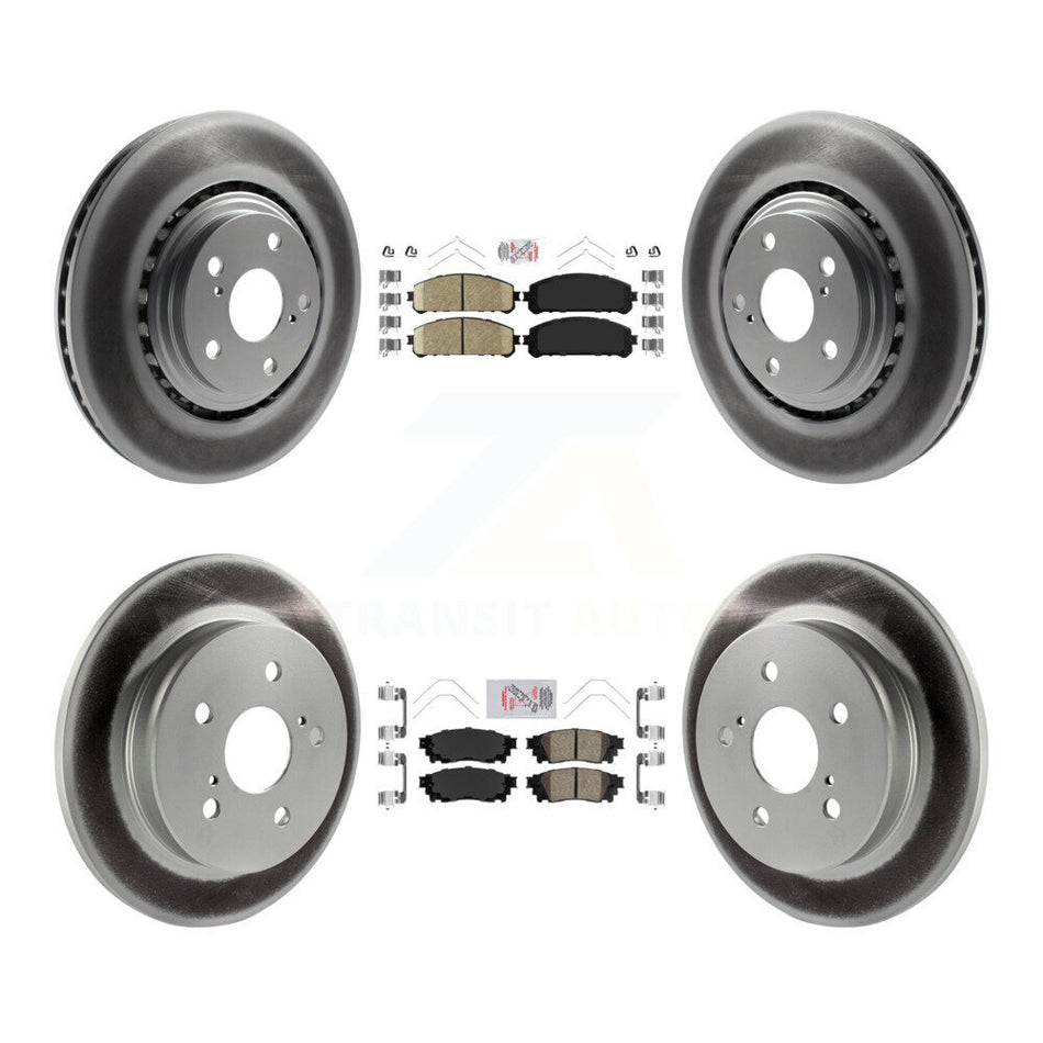 Front Rear Ceramic Pads And Coated Disc Brake Rotors Kit For Lexus NX300 NX200t NX300h KGA-101461