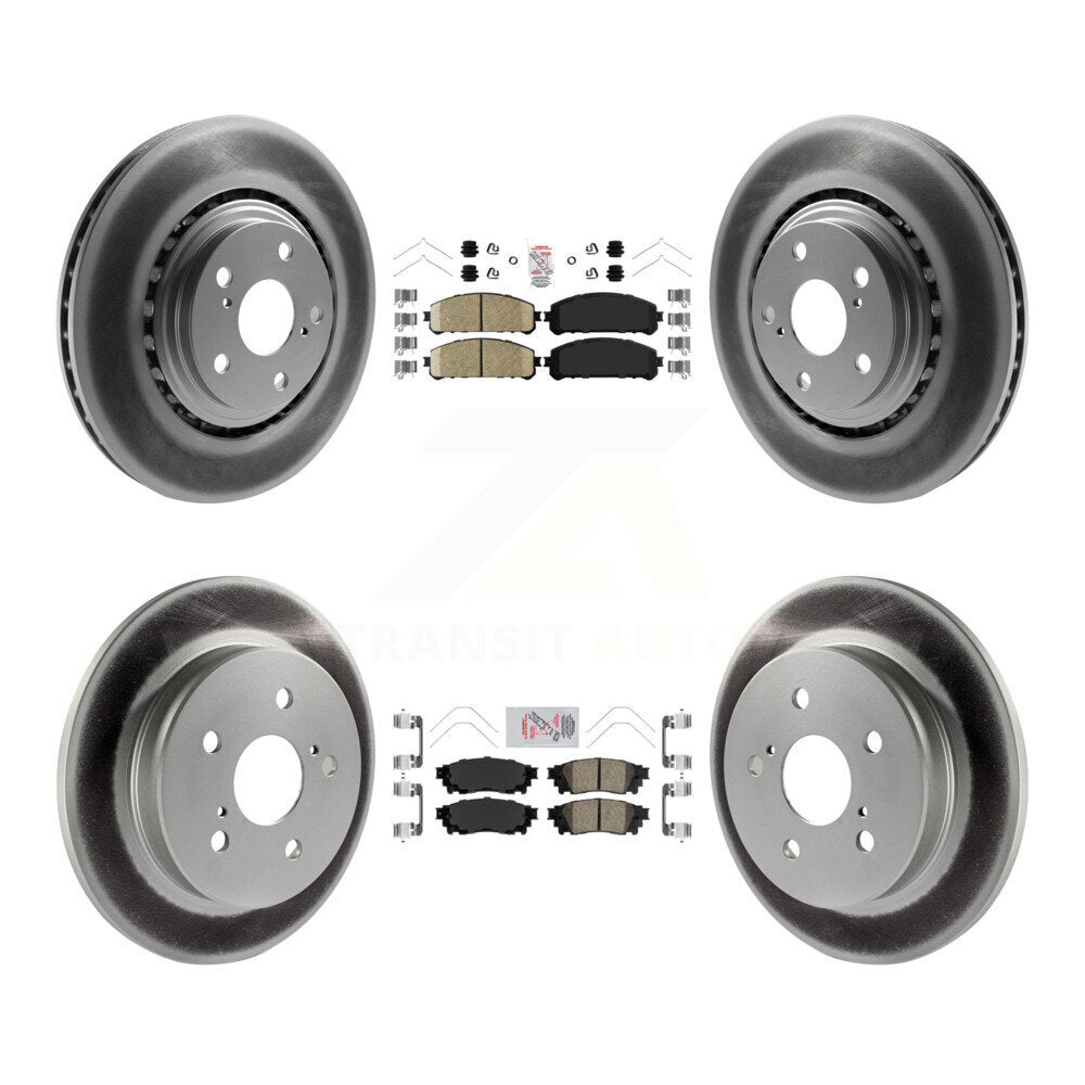 Front Rear Ceramic Pads And Coated Disc Brake Rotors Kit For Lexus NX300 NX200t NX300h KGA-101462