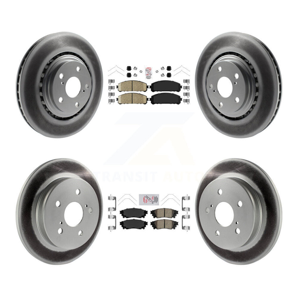 Front Rear Ceramic Pads And Coated Disc Brake Rotors Kit For Lexus NX300 NX200t NX300h KGA-101462