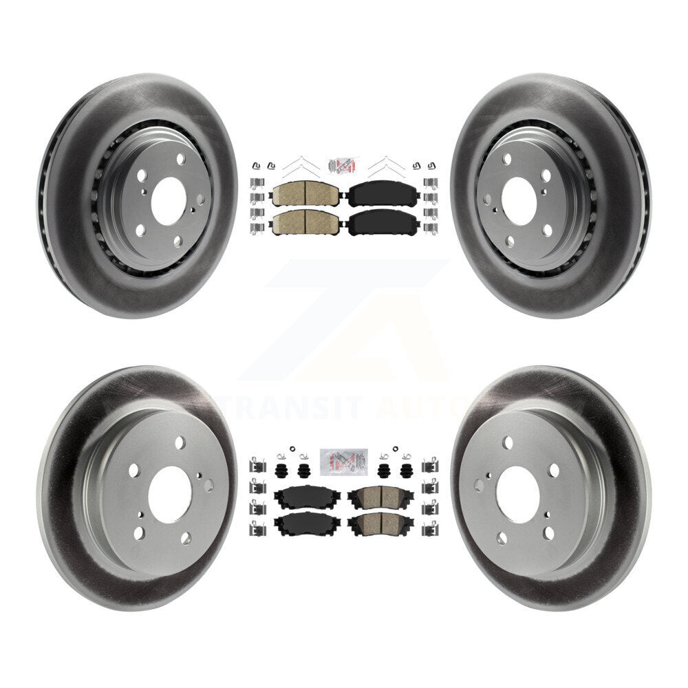 Front Rear Ceramic Pads And Coated Disc Brake Rotors Kit For Lexus NX300 NX200t NX300h KGA-101463