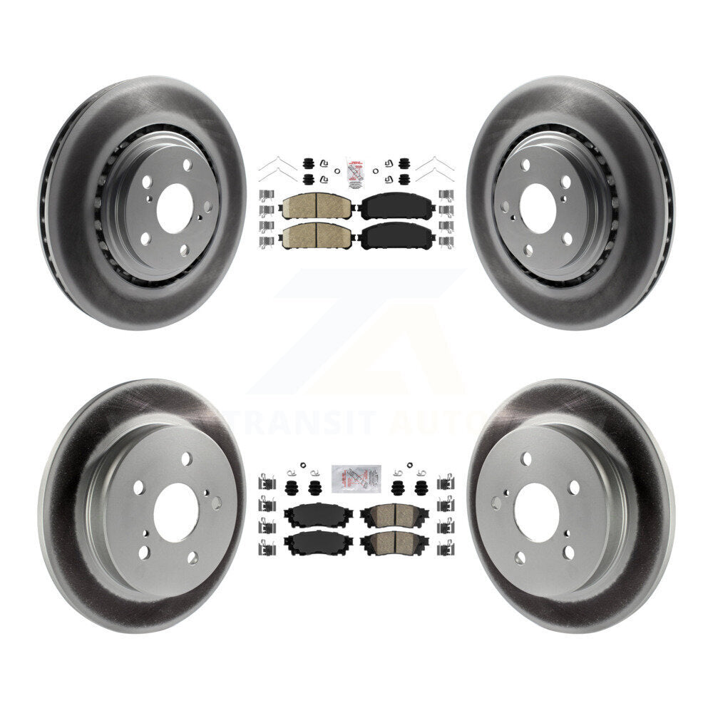 Front Rear Ceramic Pads And Coated Disc Brake Rotors Kit For Lexus NX300 NX200t NX300h KGA-101464