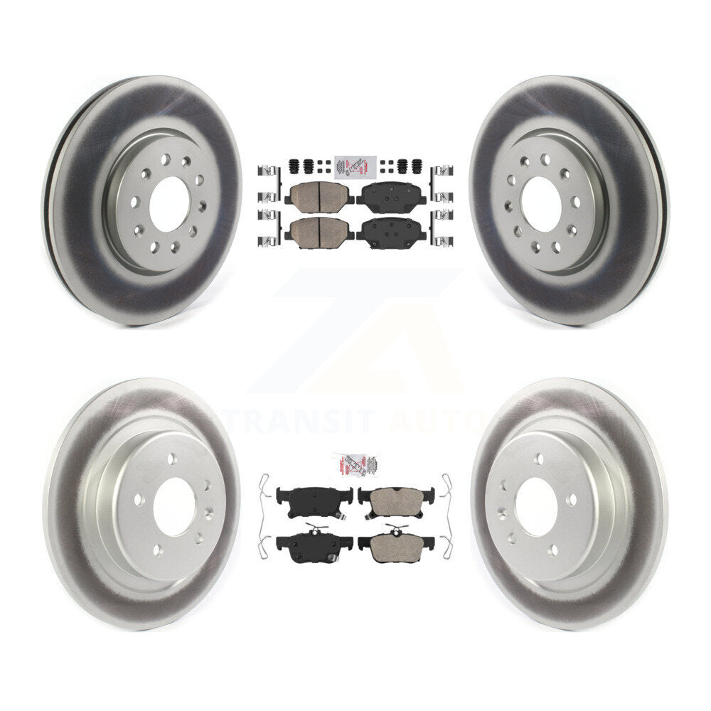 Front Rear Ceramic Pads And Coated Disc Brake Rotors Kit For Buick Envision KGA-101480