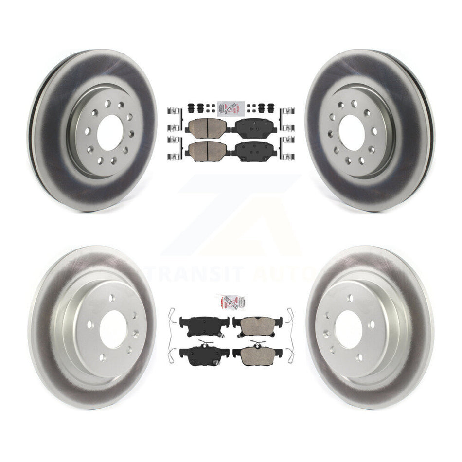 Front Rear Ceramic Pads And Coated Disc Brake Rotors Kit For Buick Envision KGA-101480