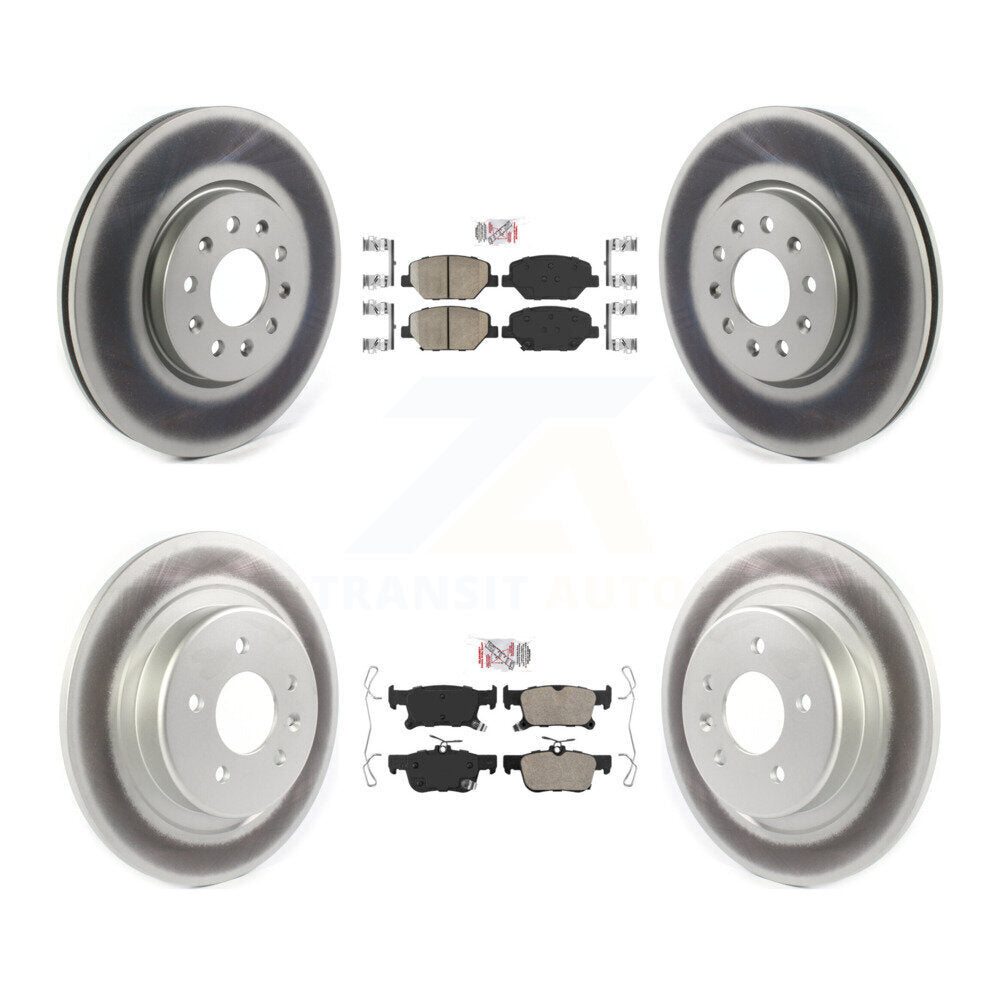Front Rear Ceramic Pads And Coated Disc Brake Rotors Kit For Buick Envision KGA-101481