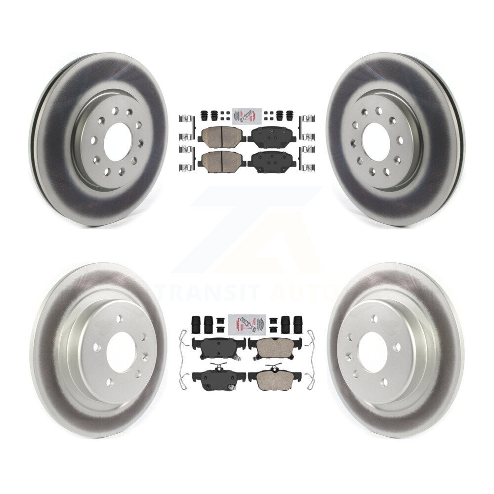 Front Rear Ceramic Pads And Coated Disc Brake Rotors Kit For Buick Envision KGA-101484