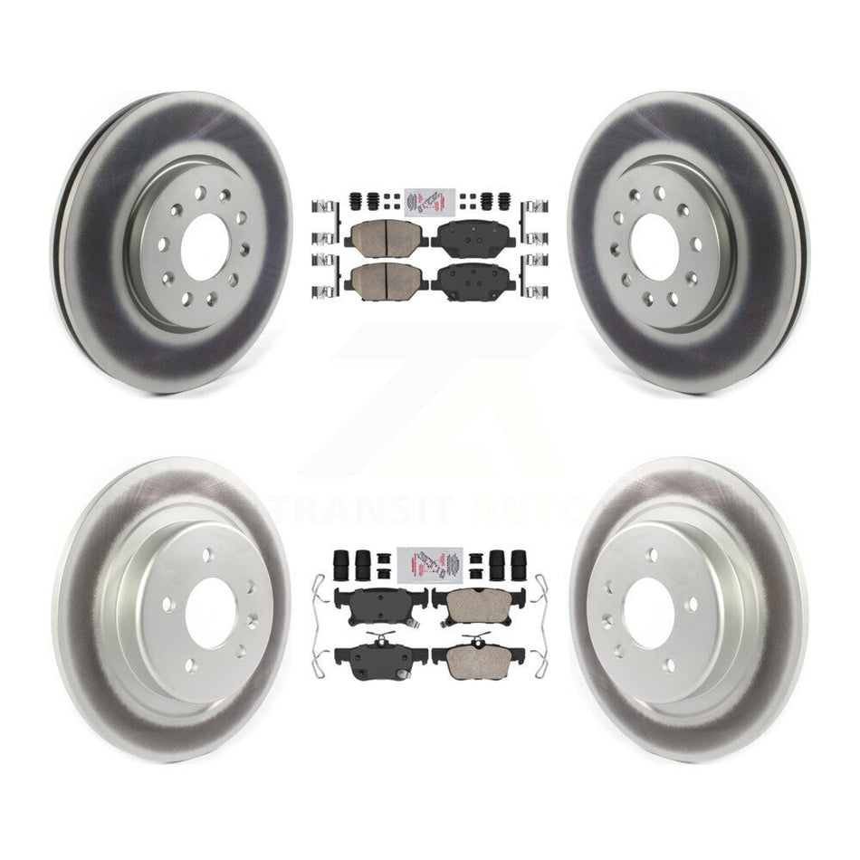 Front Rear Ceramic Pads And Coated Disc Brake Rotors Kit For Buick Envision KGA-101484