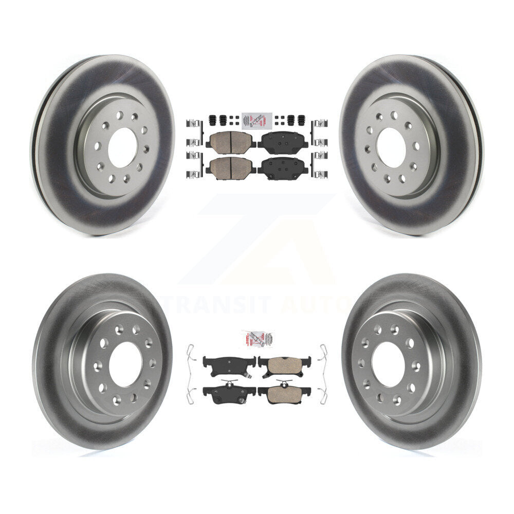 Front Rear Ceramic Pads And Coated Disc Brake Rotors Kit For Buick Envision KGA-101486