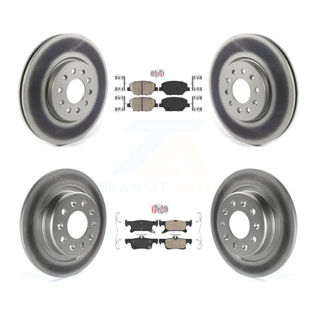 Front Rear Ceramic Pads And Coated Disc Brake Rotors Kit For Buick Envision KGA-101487