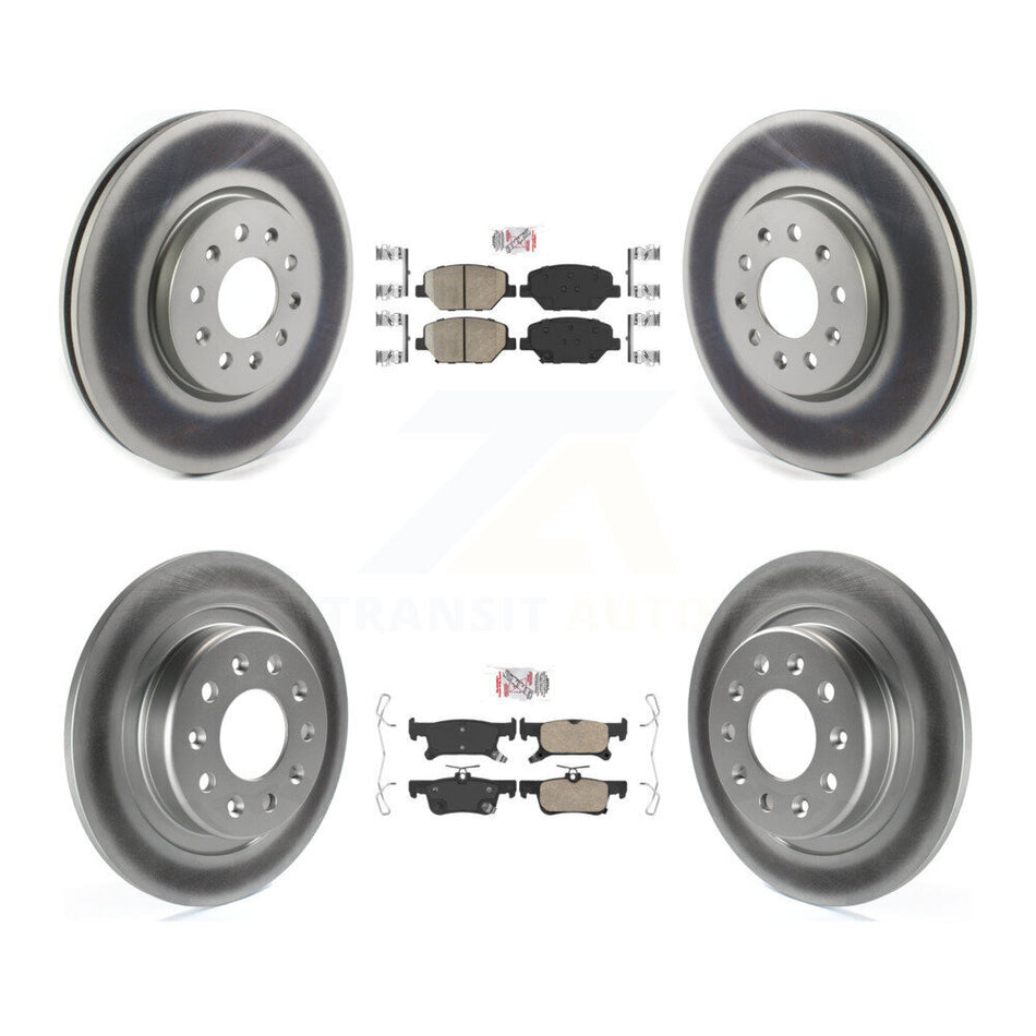 Front Rear Ceramic Pads And Coated Disc Brake Rotors Kit For Buick Envision KGA-101487