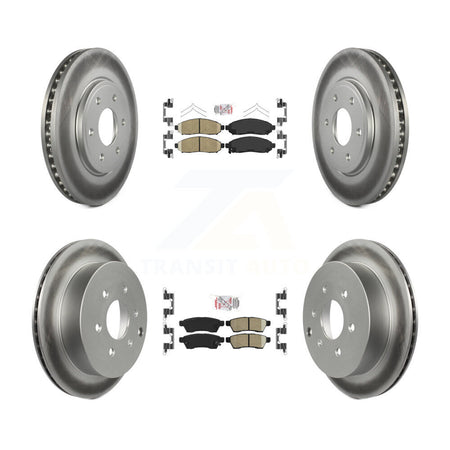 Front Rear Ceramic Pad And Coated Disc Brake Rotor Kit For Nissan Frontier Suzuki Equator KGA-101495
