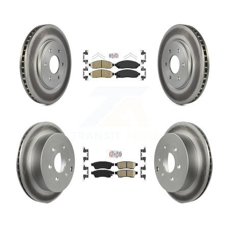 Front Rear Ceramic Pad & Coated Brake Rotor Kit For Nissan Frontier Xterra Suzuki Equator KGA-101497