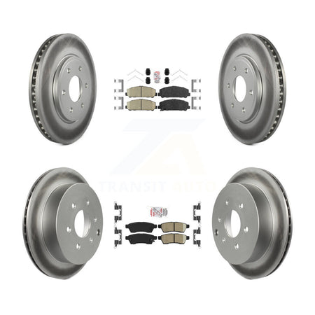 Front Rear Ceramic Pads And Coated Disc Brake Rotors Kit For Suzuki Equator KGA-101503
