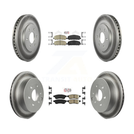 Front Rear Ceramic Pads And Coated Disc Brake Rotors Kit For Suzuki Equator KGA-101504