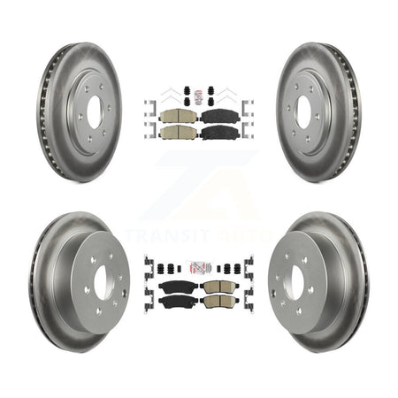 Front Rear Ceramic Pads And Coated Disc Brake Rotors Kit For Suzuki Equator KGA-101505