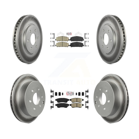 Front Rear Ceramic Pads And Coated Disc Brake Rotors Kit For Suzuki Equator KGA-101506