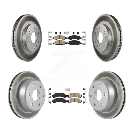 Front Rear Ceramic Pad Coated Disc Brake Rotors Kit For Chevrolet Express 1500 GMC Savana KGA-101511