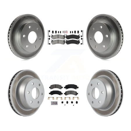 Front Rear Semi-Metallic Pad Coat Brake Rotors Kit For Chevrolet Avalanche 1500 GMC Yukon KGA-101515