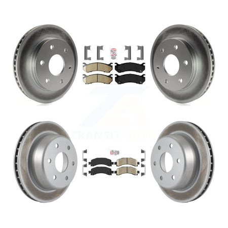 Front Rear Ceramic Pad Coat Brake Rotors Kit For Chevrolet Avalanche 1500 GMC Yukon Tahoe KGA-101518