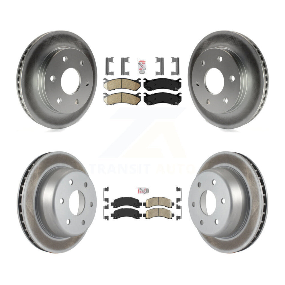Front Rear Ceramic Pad Coat Brake Rotors Kit For Chevrolet Avalanche 1500 GMC Yukon Tahoe KGA-101518