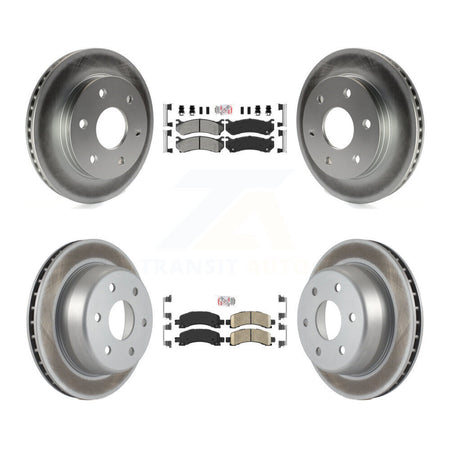 Front Semi-Metallic Rear Ceramic Pad Coat Brake Rotor Kit For Chevrolet Avalanche 1500 XL KGA-101519