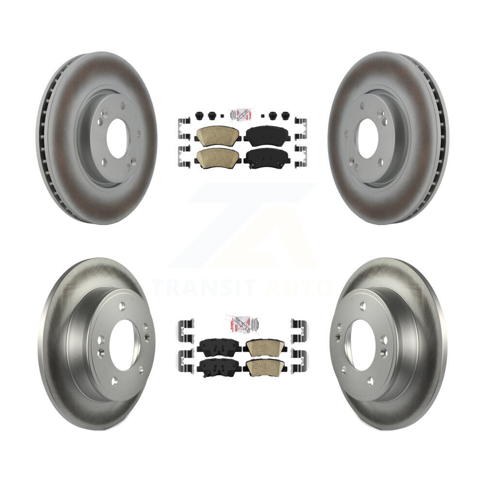 Front Rear Ceramic Pad Coat Brake Rotor Kit For Kia Forte With 300mm Diameter KGA-101559