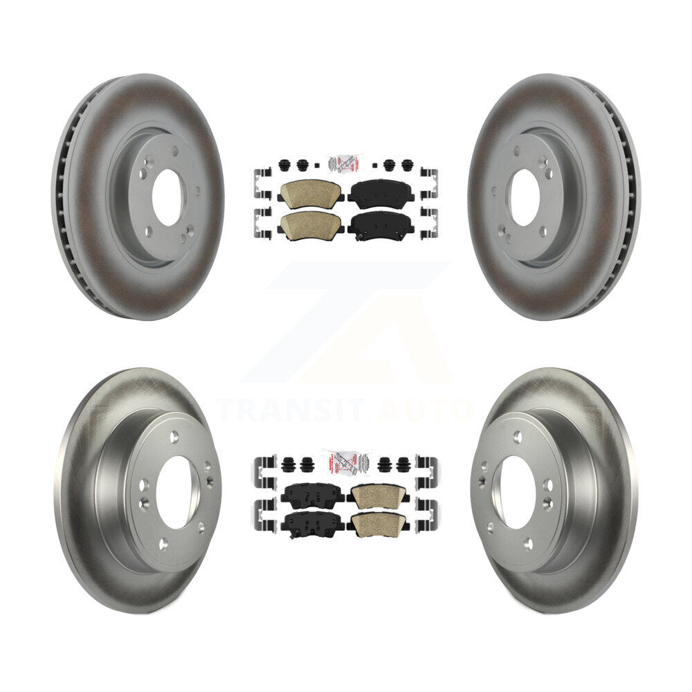 Front Rear Ceramic Pad Coat Brake Rotor Kit For Kia Forte With 300mm Diameter KGA-101561