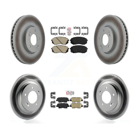 Front Rear Ceramic Pad Coat Brake Rotor Kit For 2016 Kia Soul EV From Chassis VIN #160921 KGA-101566