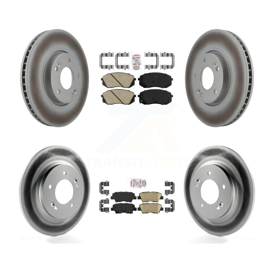Front Rear Ceramic Pad Coat Brake Rotor Kit For 2016 Kia Soul EV From Chassis VIN #160921 KGA-101566