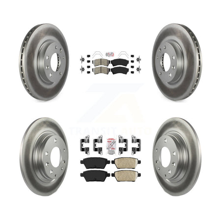 Front Semi-Metallic Rear Ceramic Pad Coat Brake Rotor Kit For Ford Fusion Mazda 6 Lincoln KGA-101573