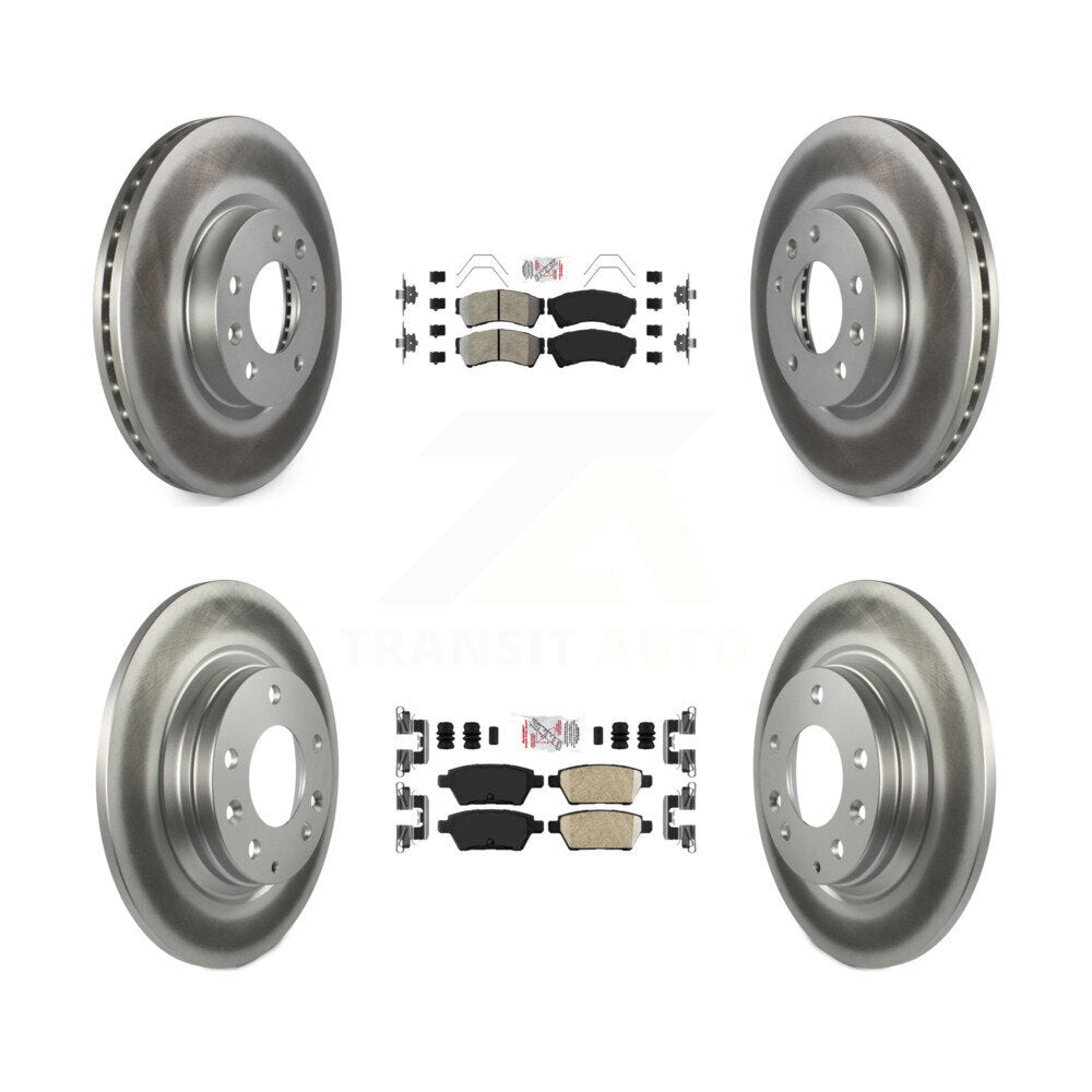 Front Semi-Metallic Rear Ceramic Pad Coat Brake Rotor Kit For Ford Fusion Mazda 6 Lincoln KGA-101575