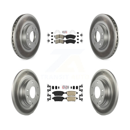 Front Semi-Metallic Rear Ceramic Pad Coat Brake Rotor Kit For Ford Fusion Mazda 6 Lincoln KGA-101575