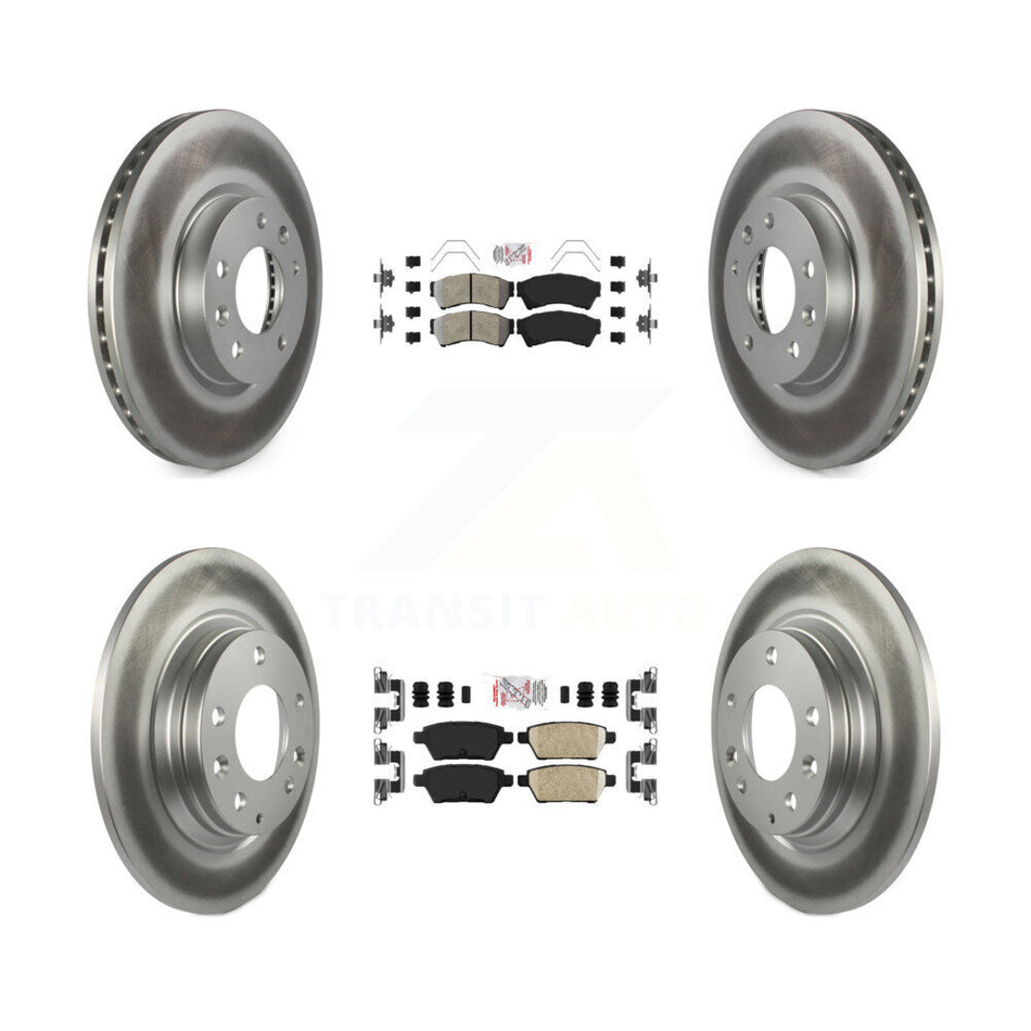 Front Semi-Metallic Rear Ceramic Pad Coat Brake Rotor Kit For Ford Fusion Mazda 6 Lincoln KGA-101576