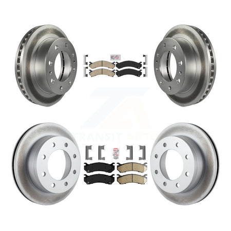 Front Rear Ceramic Pad Coat Brake Rotor Kit For Chevrolet GMC Sierra 2500 HD Silverado H2 KGA-101582