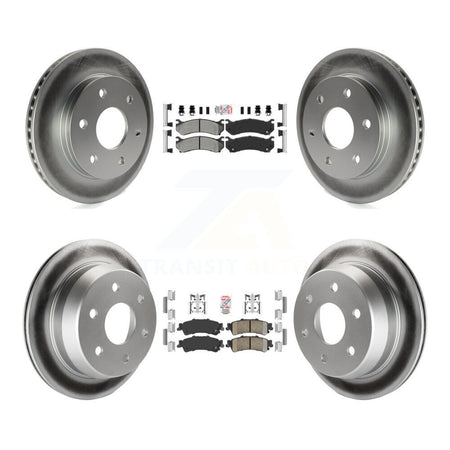 Front Semi-Metallic Rear Ceramic Pad Coat Brake Rotors Kit For Chevrolet GMC Silverado XL KGA-101586