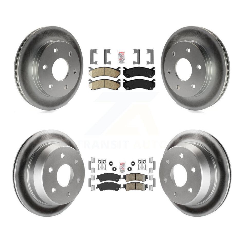 Front Rear Ceramic Pad Coat Brake Rotor Kit For Chevrolet GMC Silverado 1500 Sierra Astro KGA-101589