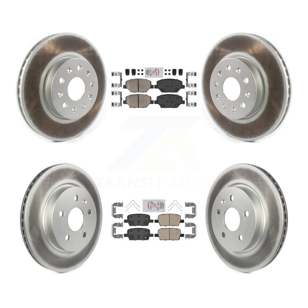 Front Rear Ceramic Pad Coat Brake Rotors Kit For Chevrolet Camaro Without Brembo Calipers KGA-101595